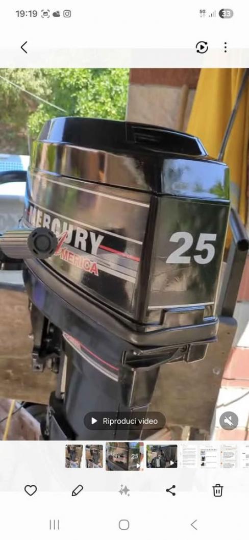 MOTORE fuoribordo Mercury 25HP